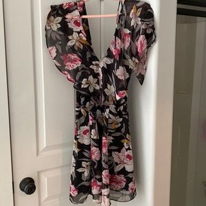 Floral, low-back dress size small
